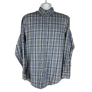 Arrow Men's Plaid Button-Down Shirt Size M 55% Cotton 45% Polyester